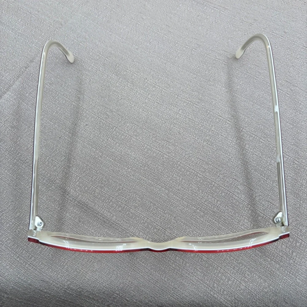 Jean Maryll Eyeglass Frames Unisex OS Red White Excellent Librarian Core Retro